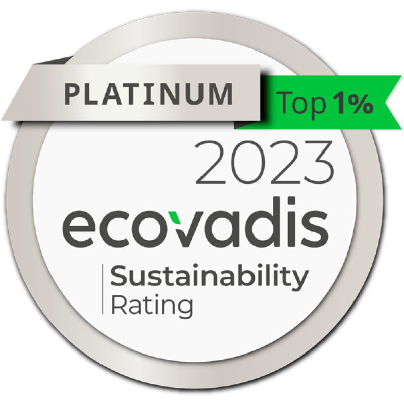 EcoVadis可持续发展白金评级